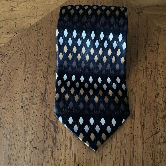 Bergamo Other - Bergamo New York Tie Handmade Diamond Pattern Business Casual Formal Classic